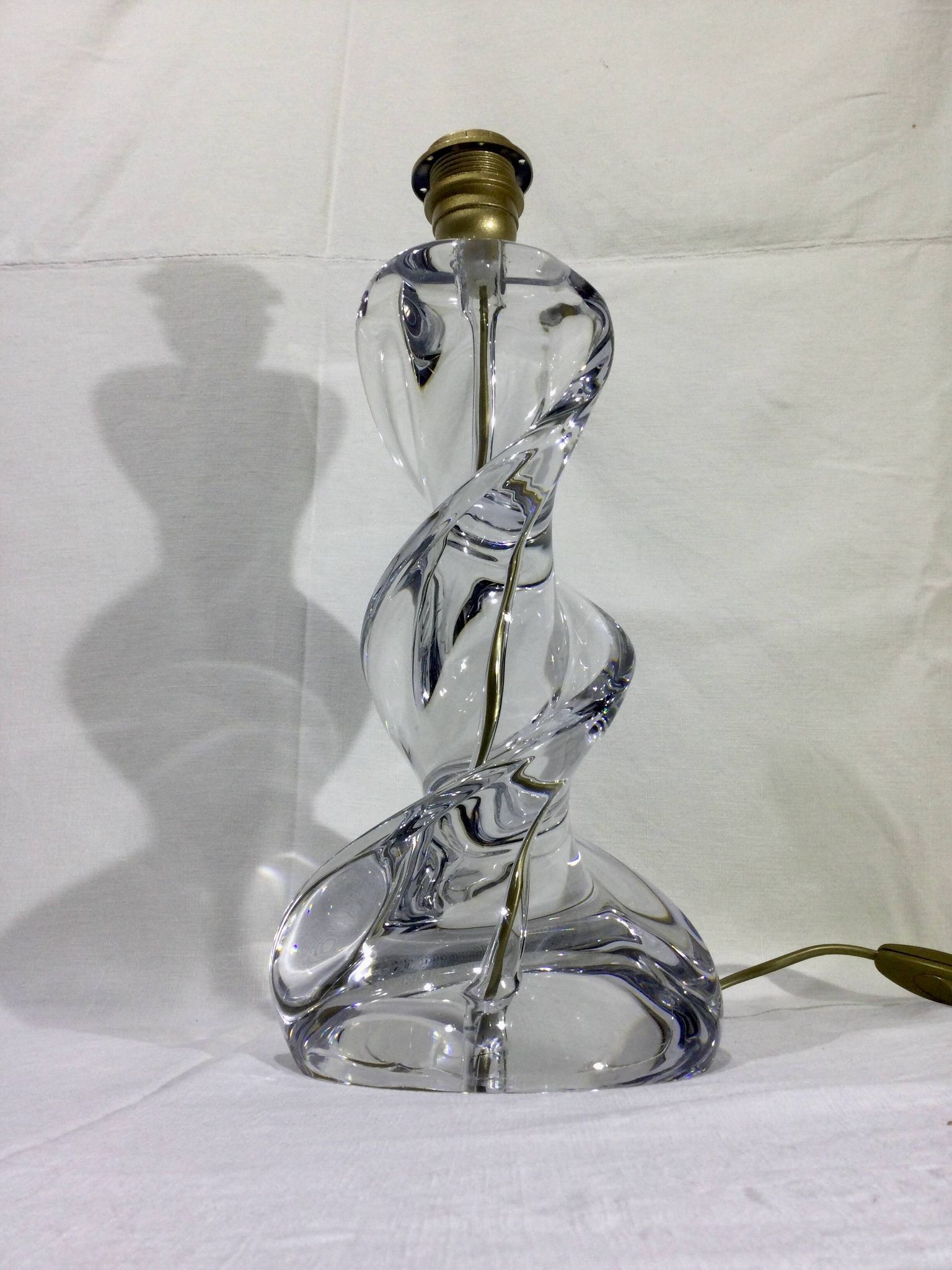 Pied de lampe en cristal de Sèvres