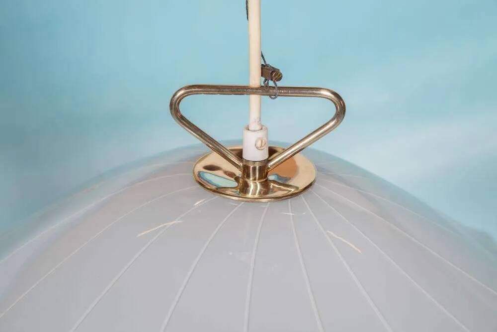 Vintage glass suspension lamp Kalmar Fazzoletto