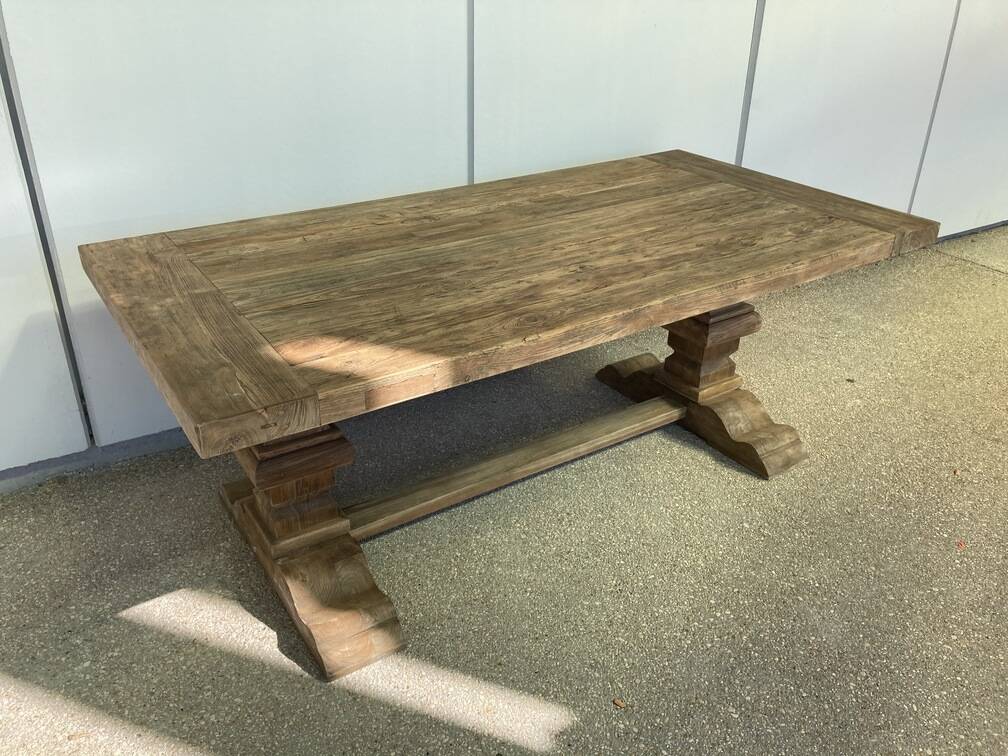 Old wooden monastery table - Spirito 220 by 100 cm