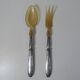 Silver metal salad cutlery 1st title + box