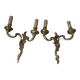 Paire d'appliques bronze