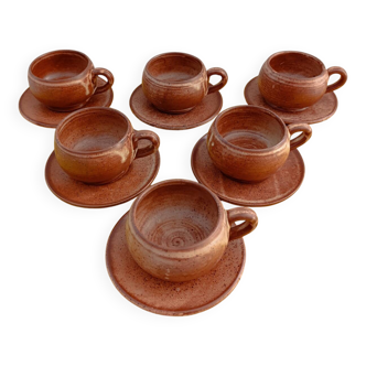 6 Vallauris cups and saucers