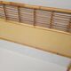 Rattan headboard with vintage bedside tables 1960