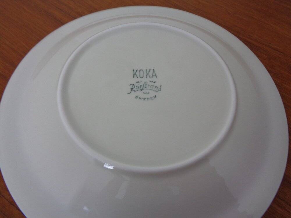 Swedish Stoneware Koka Plates by Hertha Bengtson for Rörstrand, 1960s, Set of 6