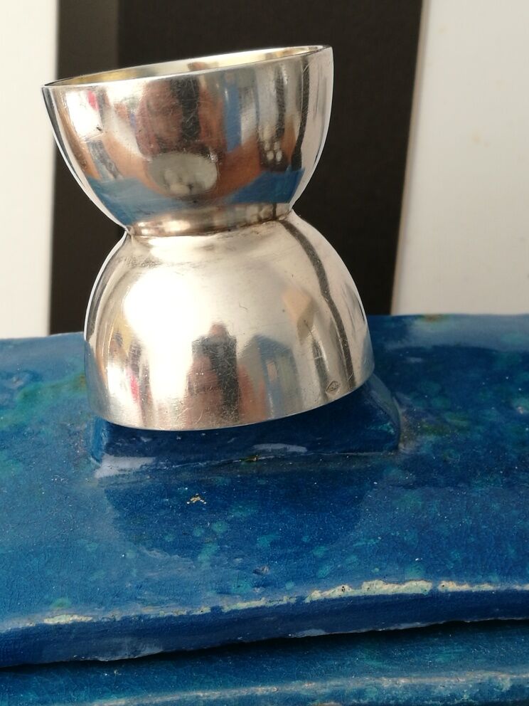 Solid silver diabolo shell "Simone"goldsmith Hector Alfred (1881 /1913)