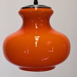 Orange opaline pendant light, 1960s-70s