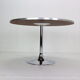 Börje johanson round white & chrome "tulip" dinning table, 1968 sweden