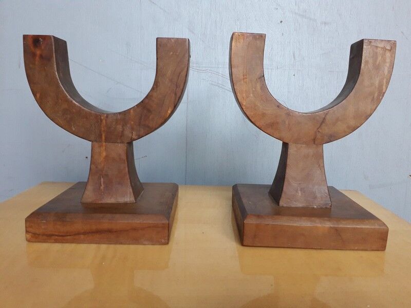 Pair of modernist candlesticks era art deco 1930