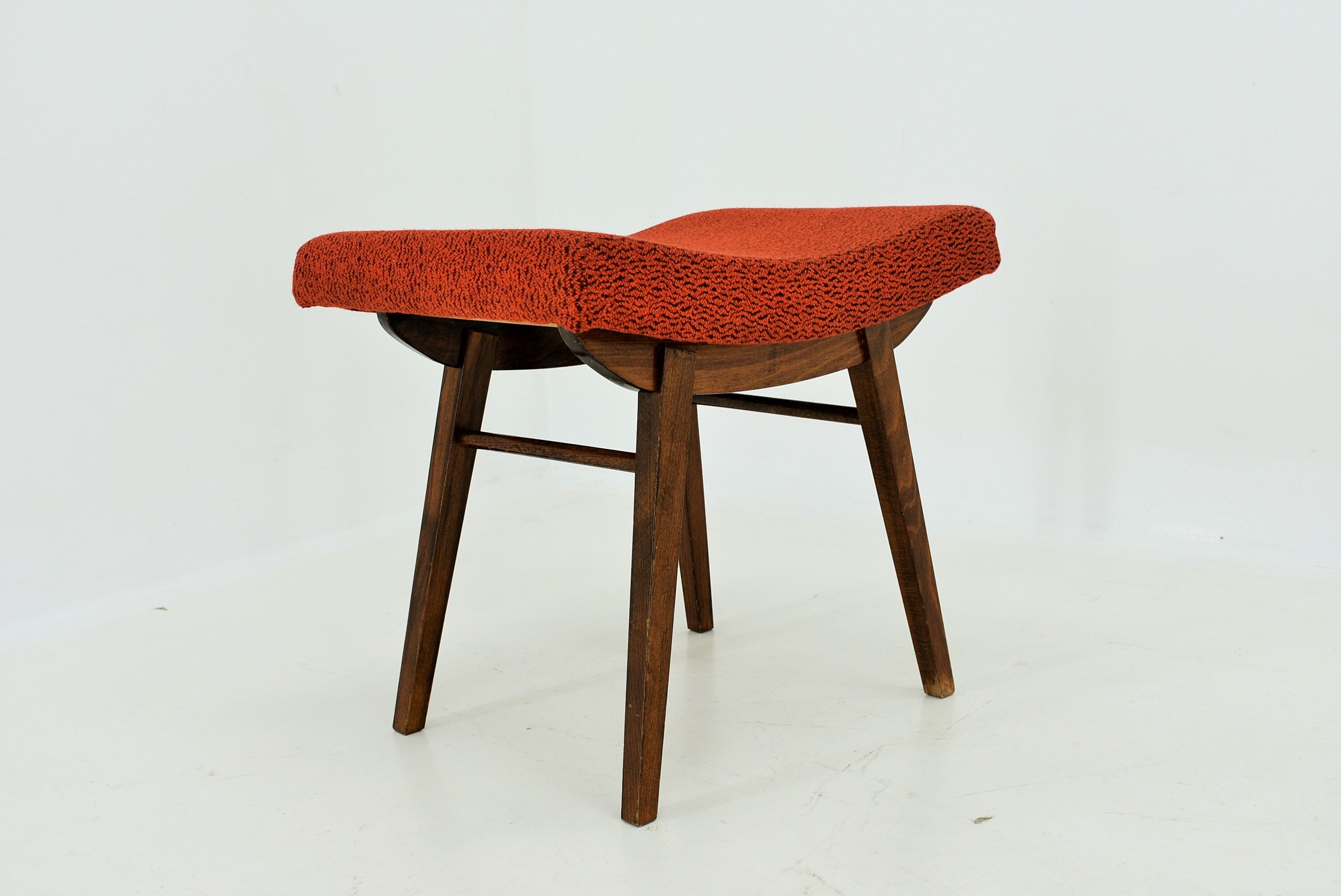 1980s Oak Stool, Czechoslovakia