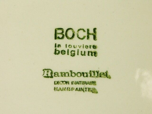 Lot 4 dinner plates Boch Louvière Rambouillet 1966