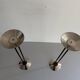 Pair of metal and brass candlesticks, 1960s, Germany
