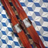 Pair of old wooden skis L=200 cm