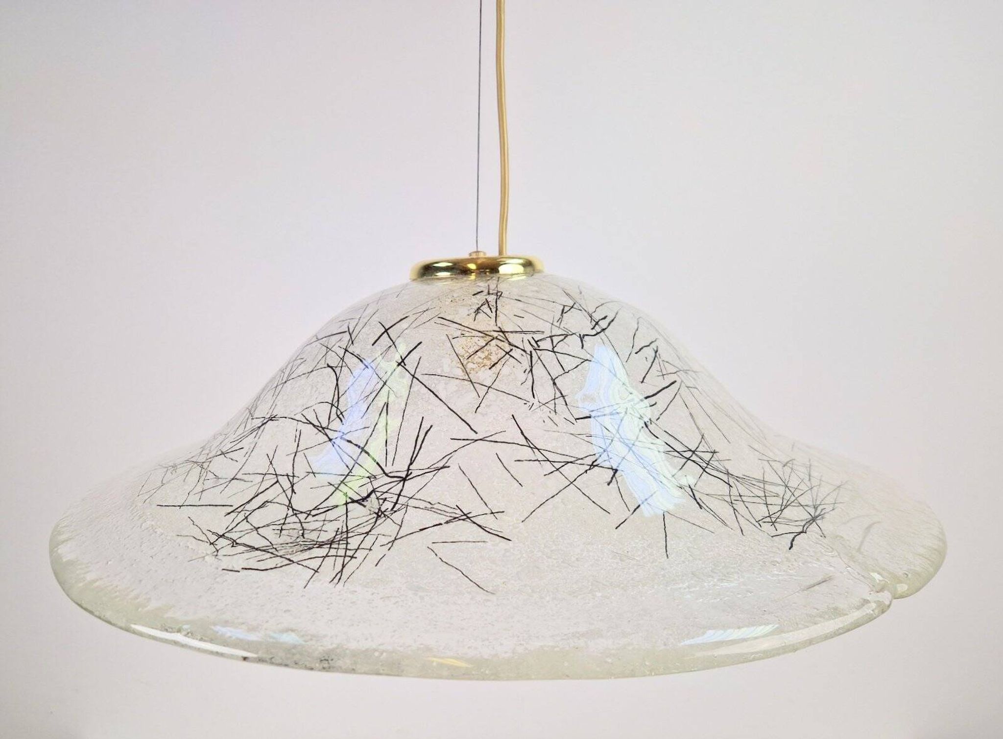 Vintage Murano Glass Pendant Lights from Kaiser-Leuchten, 1960s, Set of 2