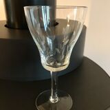Set of 7 wine glasses, crystal water engraved 50-60s