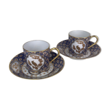 Pair of Bernardaud cups with birds