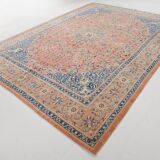 Rare Tapis Persan Ancien, Chef-d’œuvre Fait Main en Laine Naturelle