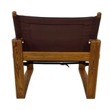 Chaise Safari Vintage Børge Jensen en pin, Danemark, années 1970