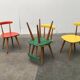 Children's table and chair set by Karla Drabsch for Kleid & Raum, 1950s, set of 5.