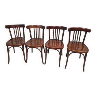 4 Baumann bistro chairs in bent wood