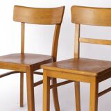 4 chaises de salle à manger « Frankfurter » en hêtre, Allemagne, années 1950