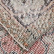 7x10 Vintage Salmon Pink Classic Madallion Turkish Rug, 219x314Cm