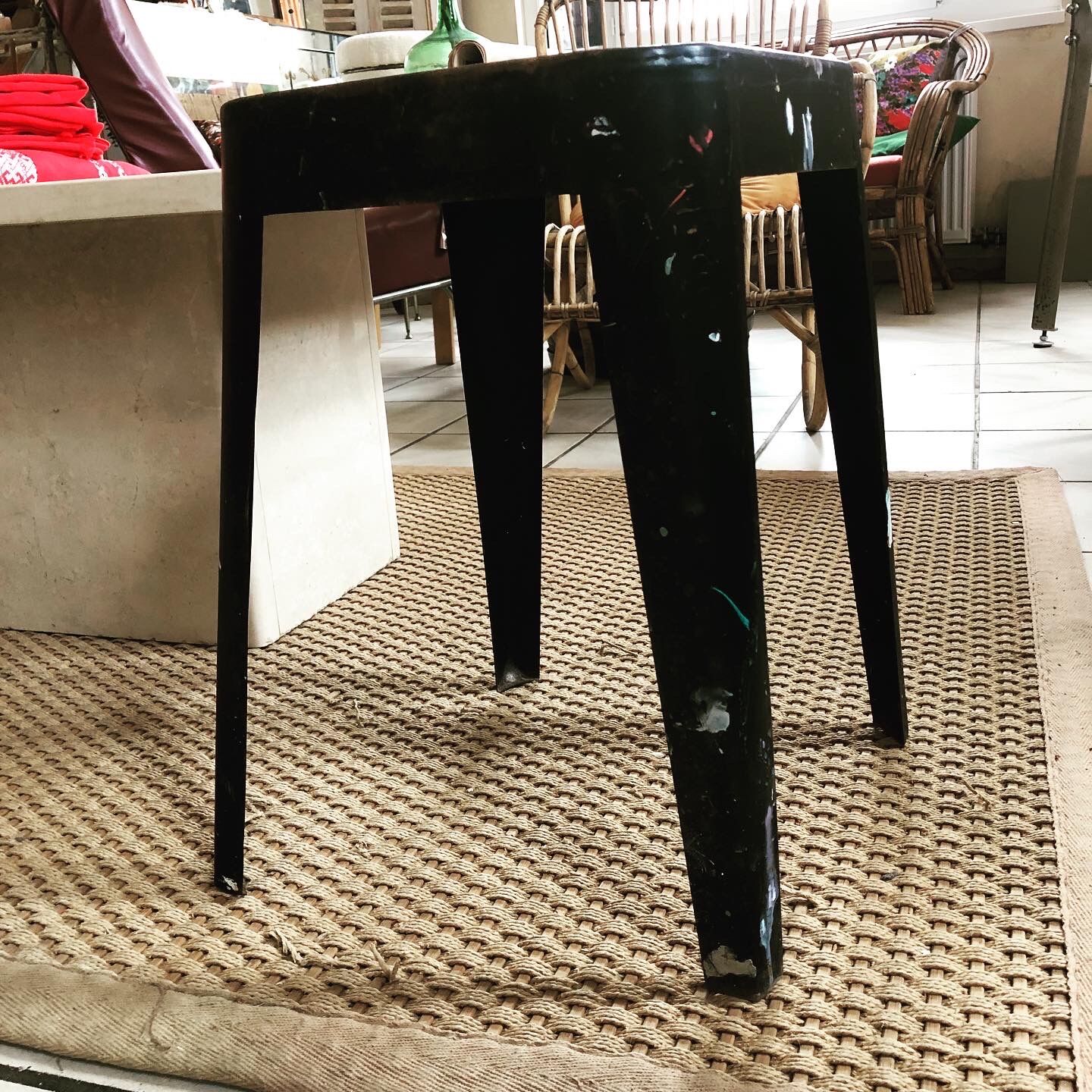 Tabouret d’atelier en métal