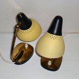 Pair of 1950s Design Bedside Table Lamps Art Nouveau, Stilnovo, Rockabilly