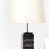 Grande lampe design en marbre de Vera Fabre édition Verre Lumière