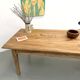XXL solid walnut table with tapered legs