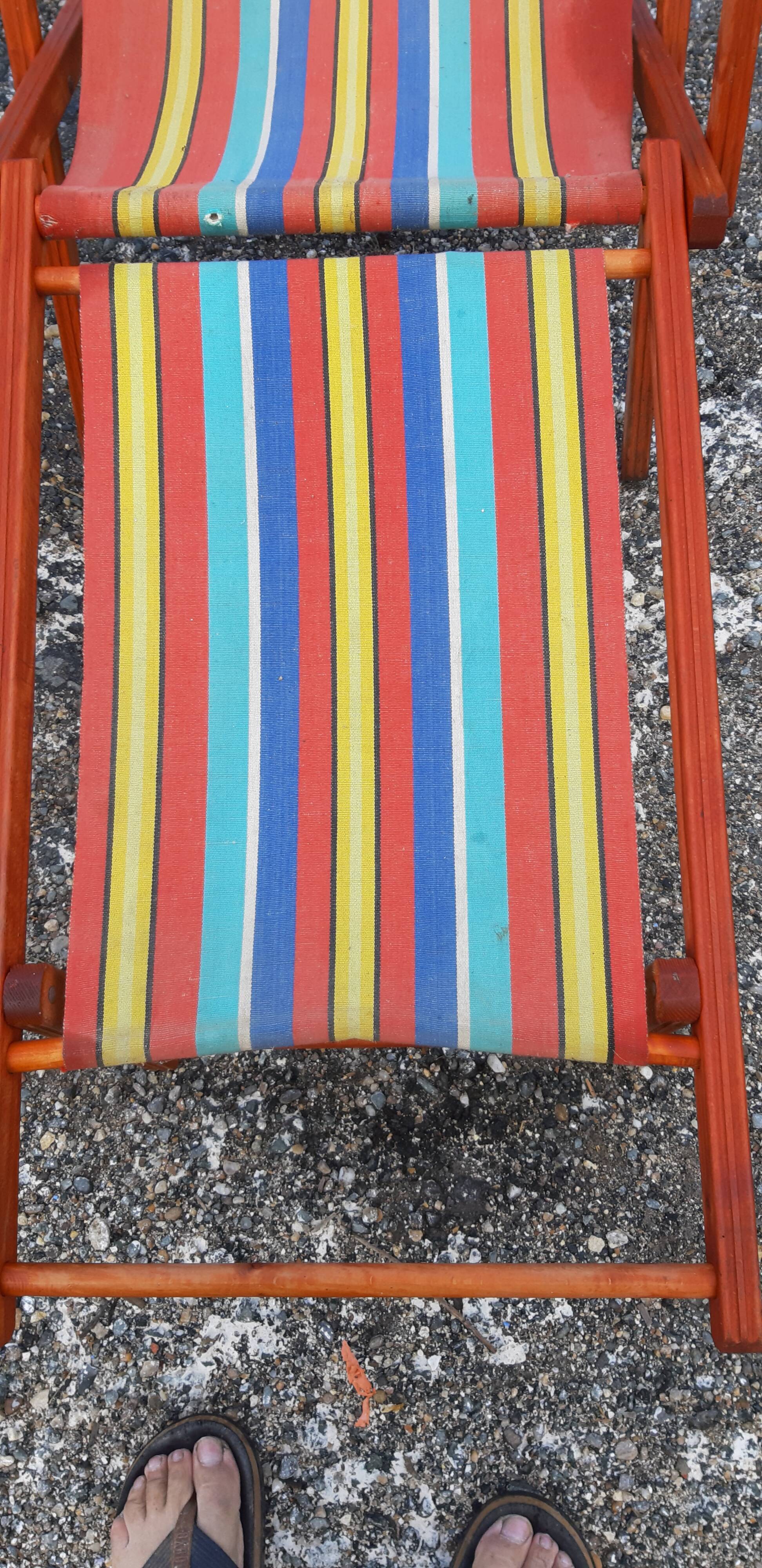 Pair of vintage long chairs