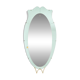 Two-tone glass console mirror with gilded brass. Circa 1950.