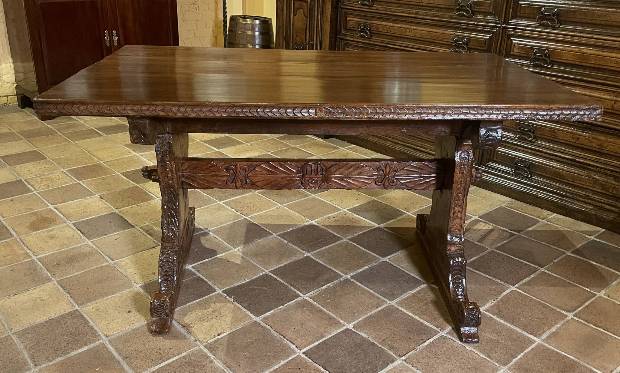 Table Renaissance Italienne En Noyer Du 16° Siècle -Florence