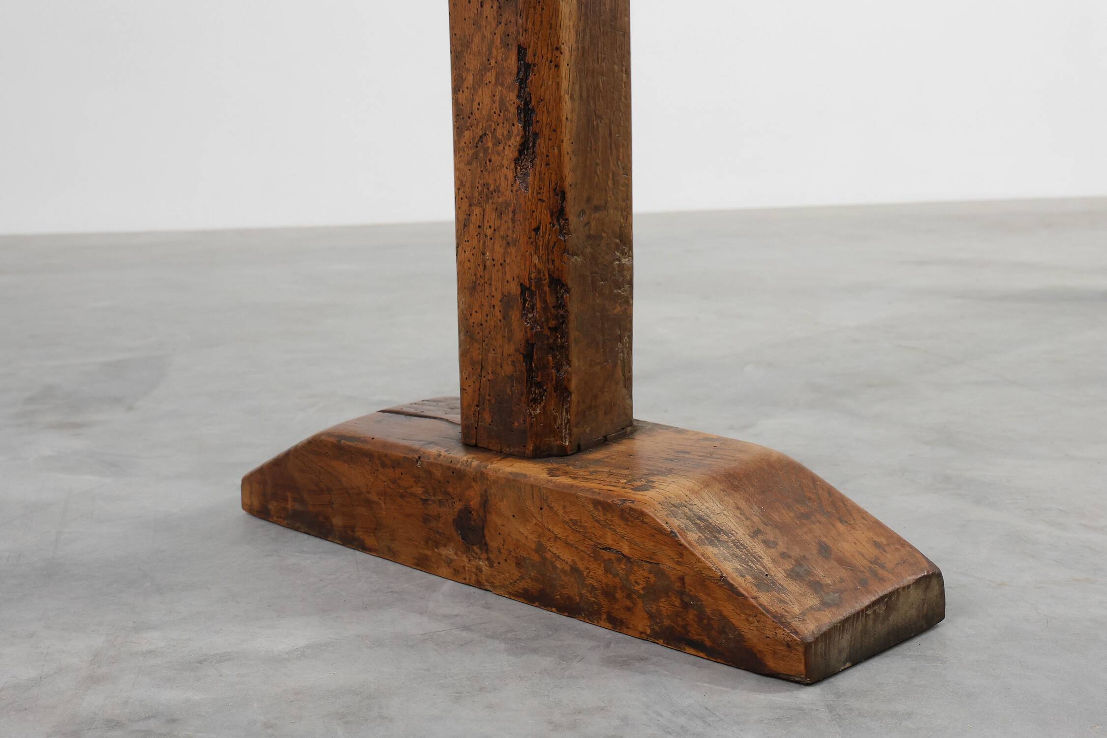 Mid 19th century rustic oak bench, France