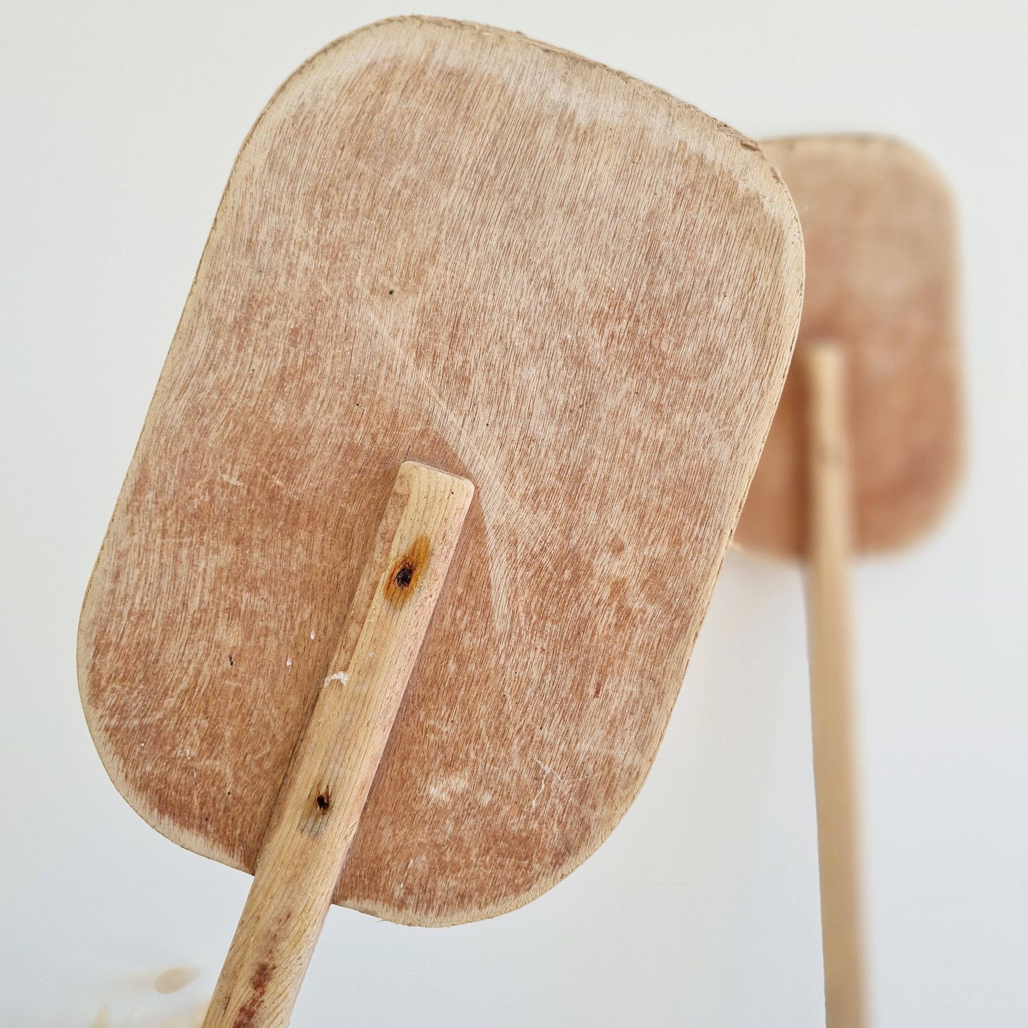 Pair of wooden paddles