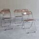 6 Plia folding chairs by Giancarlo Piretti for Anonima Castelli