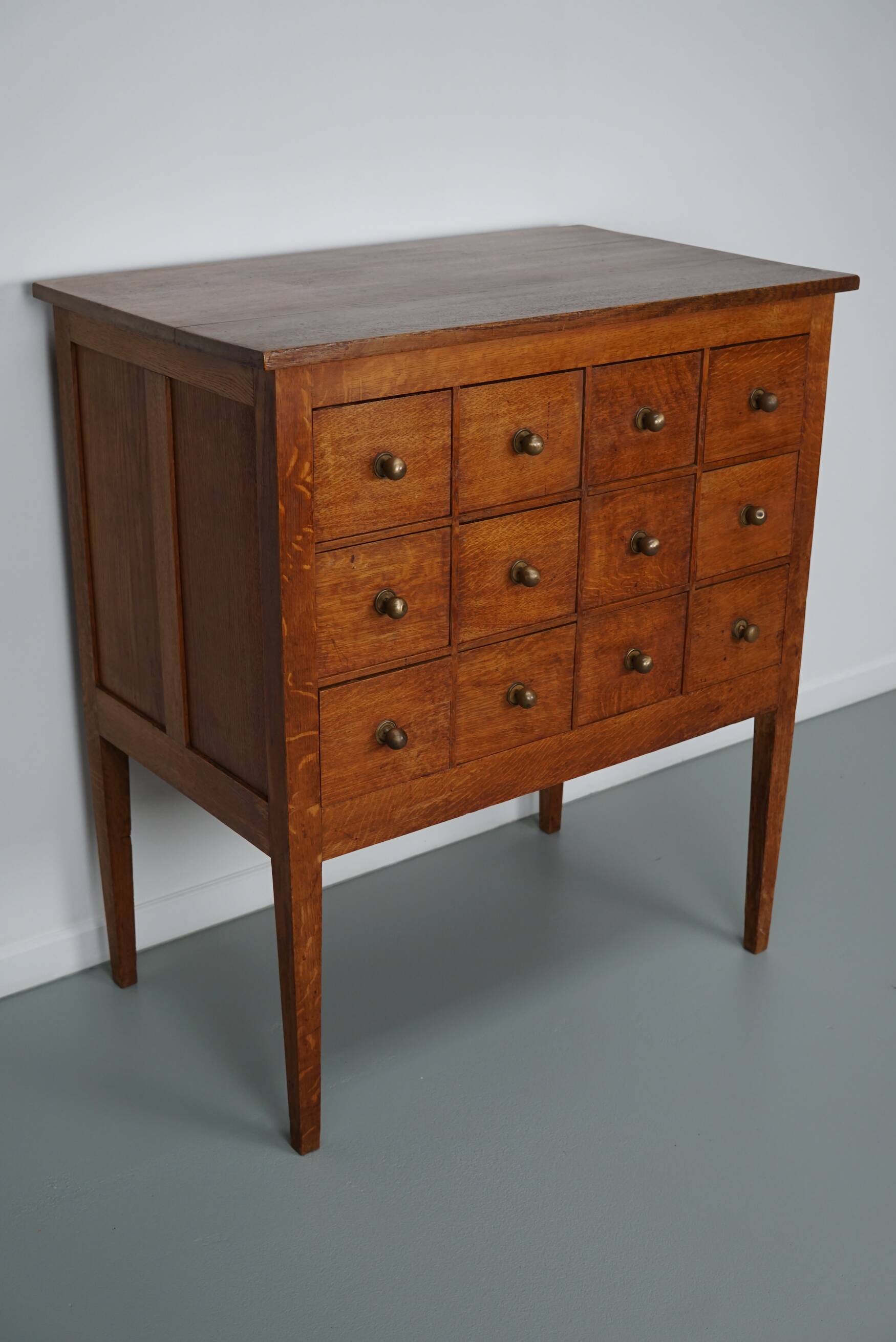 Dutch Oak Apothecary / Filing Cabinet, 1930s