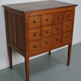 Dutch Oak Apothecary / Filing Cabinet, 1930s