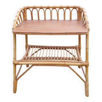 Table de chevet en rotin