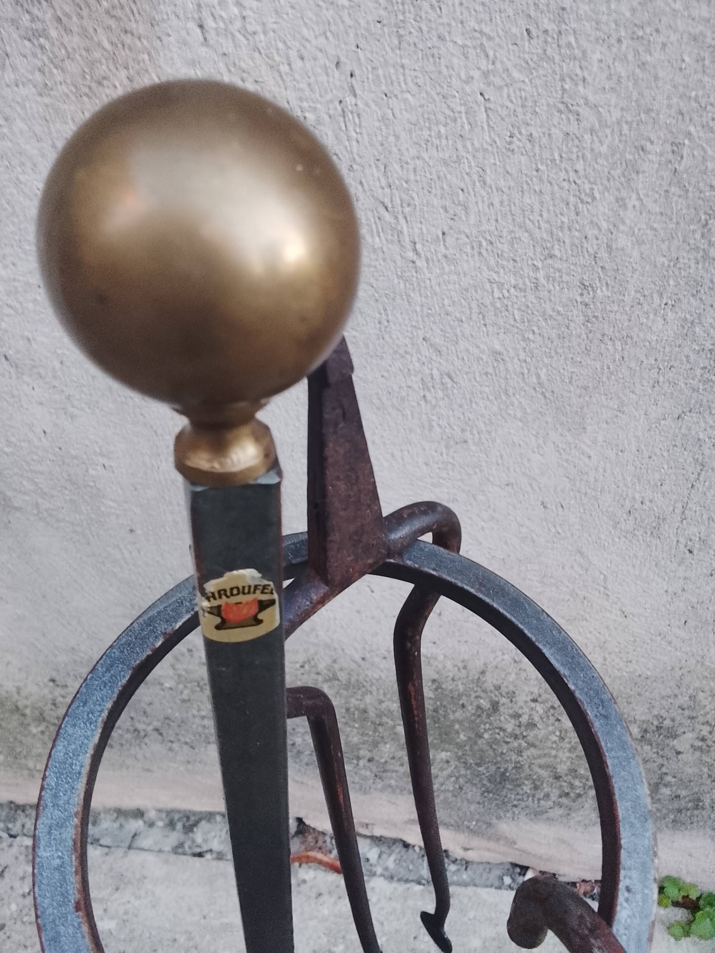 Fireplace servant / complete wrought iron valet "ardufe"