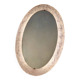 Erco large melted ice acrylic illuminated oval wall mirror, 1970s