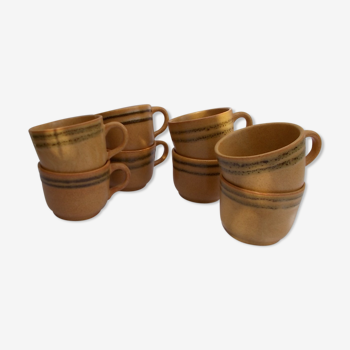 Lot of 8 cups from Sarreguemines