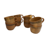 Lot of 8 cups from Sarreguemines