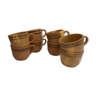 Lot of 8 cups from Sarreguemines