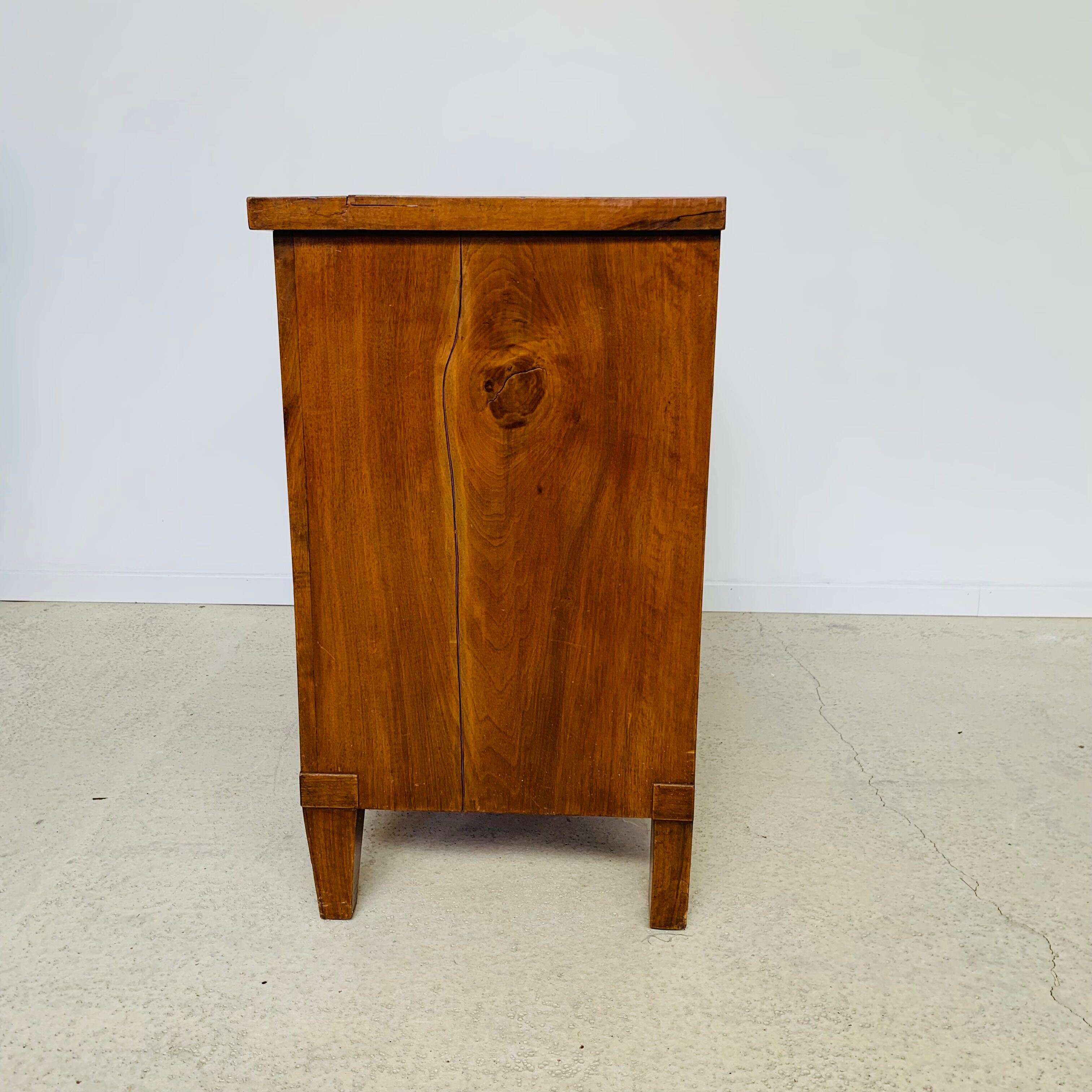 Old inlaid chest of drawers Louis XVI 3 drawers 19th