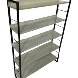 Free stanting Tomado shelving unit in metal and gray - 1960s Dutch Design