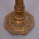 Rococo Italian Wooden Floor Lamp in Gold, 1950s