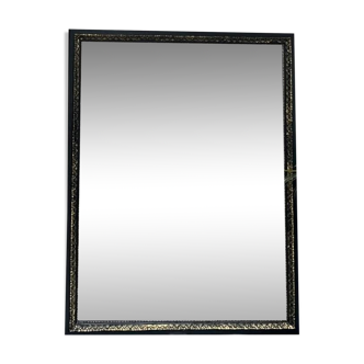 Old mirror from the mid-19th century, 158.5cm/123cm, parquet on the back.