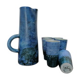 Pitcher and 6 cups by Jacques Blin