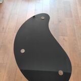 Black glass tripod table 1950