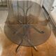 Vintage table in smoky glass chrome metal footing